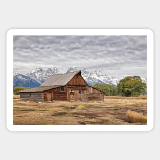 Mormon Row Barn in Grand Teton National Park Sticker